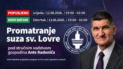 Image NOVI TERMIN! Promatranje suza sv. Lovre - OIV toranj Sljeme - pod stručnim vodstvom gospodina Ante Radonića