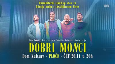 Image Humanitarni stand-up show SplickeScene - "Dobri moNci" za Udrugu osoba s invaliditetom Ploče