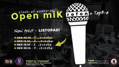 Image SplickaScena predstavlja: Open miK(rofon) novi tekst LISTOPAD - TREĆA (3.) izvedba!