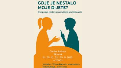 Image Dopunska nastava za roditelje adolescenata: GDJE JE NESTALO MOJE DIJETE?