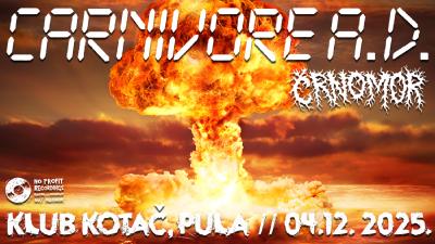 Image Kultni američki bend Carnivore A.D. 4.12. u Puli! Support: Črnomor